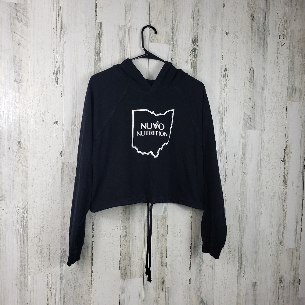 Divided by H&M nuvo nutrition black cropped sweater women's size medium